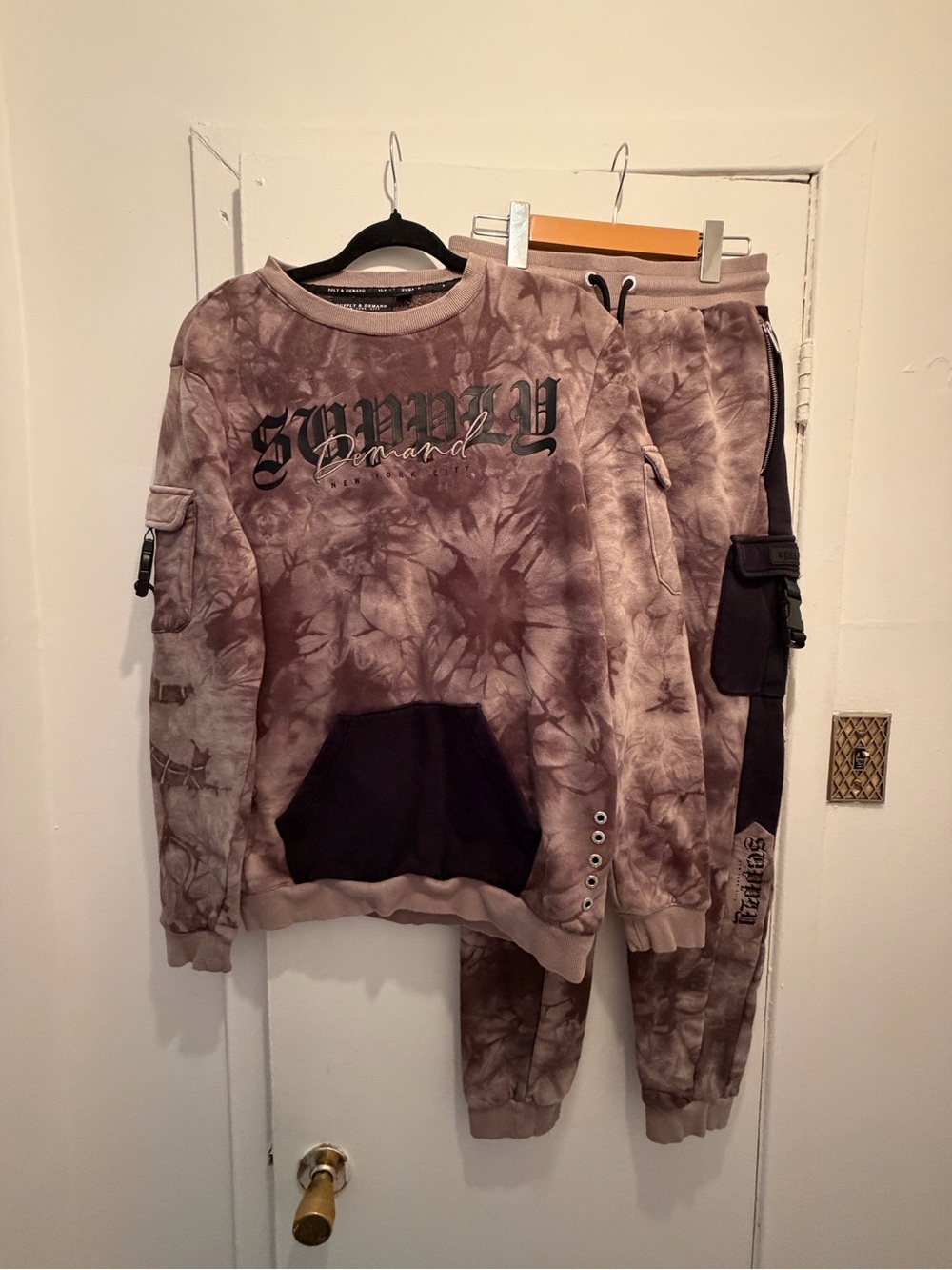 Supply Demand Women's Crewneck Sweater - Gray Tie-Dye